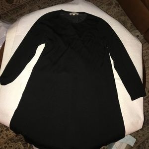 LOFT Black Long-Sleeved Dress
